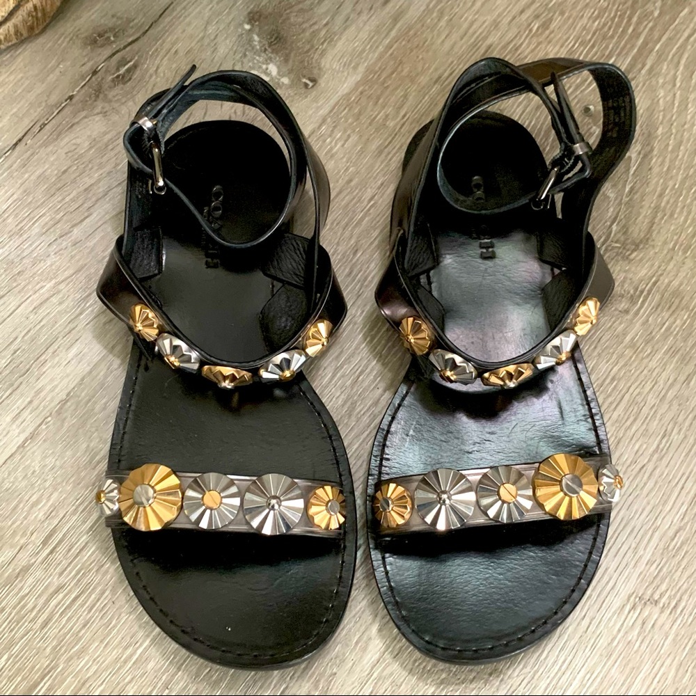 Coach Eleanor Mirror Metallic sandal women’s size 6 EUC - Picture 14 of 14